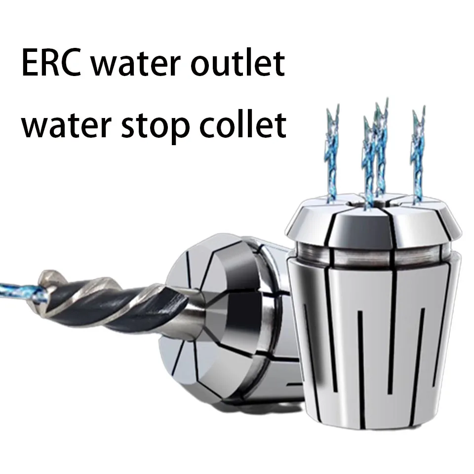 Erc Water Outlet Water Stop Collet 16 20 25 32 40 Internal Cooling Tool Mechanical Center Water Outlet Spring Chuck