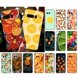 Orange Fruit Phone Case For Google Pixel 8A 8 7 Pro 7A 7 6A 6 Pro 5A 4A 3A Pixel 5 6 4 3 3A XL