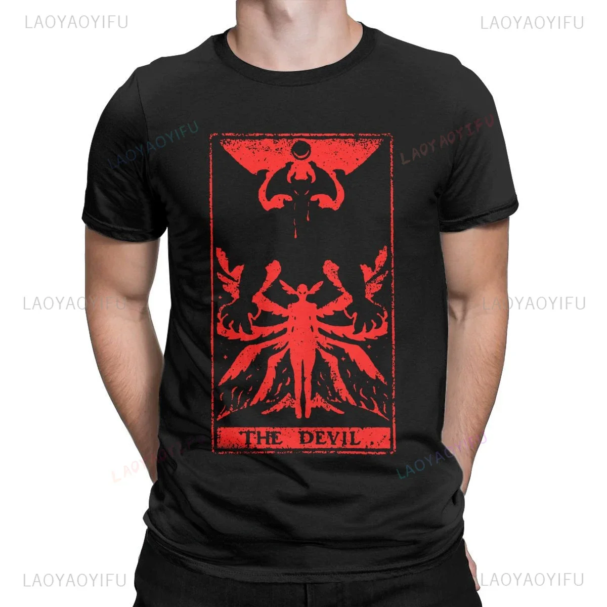 Debiruman Devilman Crybaby Men's Tshirt Japan Anime Harajuku Manga Summer Clothing Devil Tarot Short Sleeve Printed T-shirt