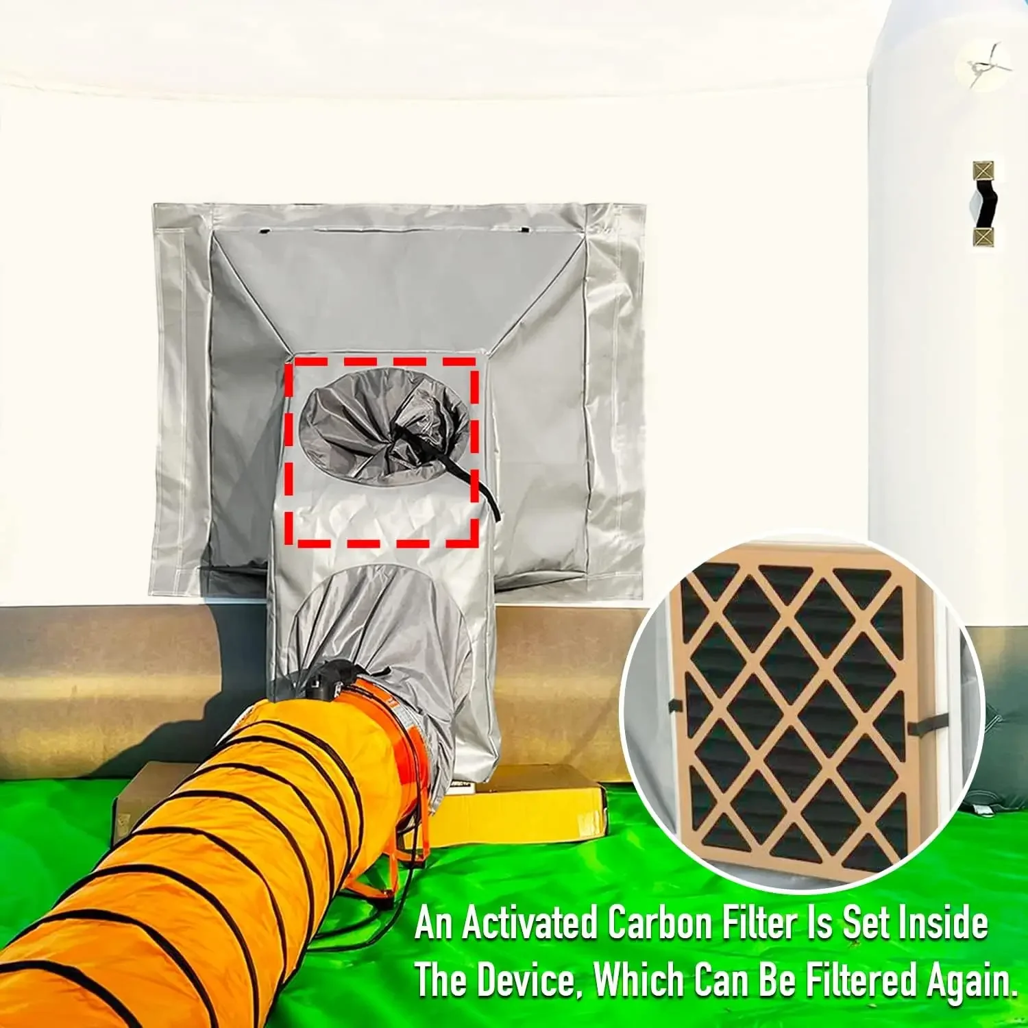 Portable Inflatable Paint Booth Air Draft Device(Patent Applied) - Elephant Trunk Only Applicable to Inflatable Paint