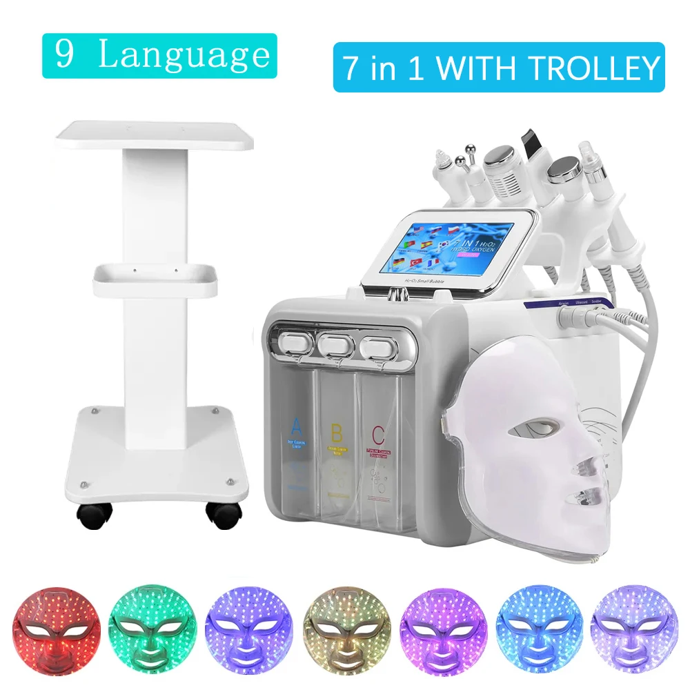 Hydrogen Oxygen Dermabrasion Machine Small Bubble Facial Beauty Device Rejuvenation Lifting Tightening Aqua Peel SPA Trolley