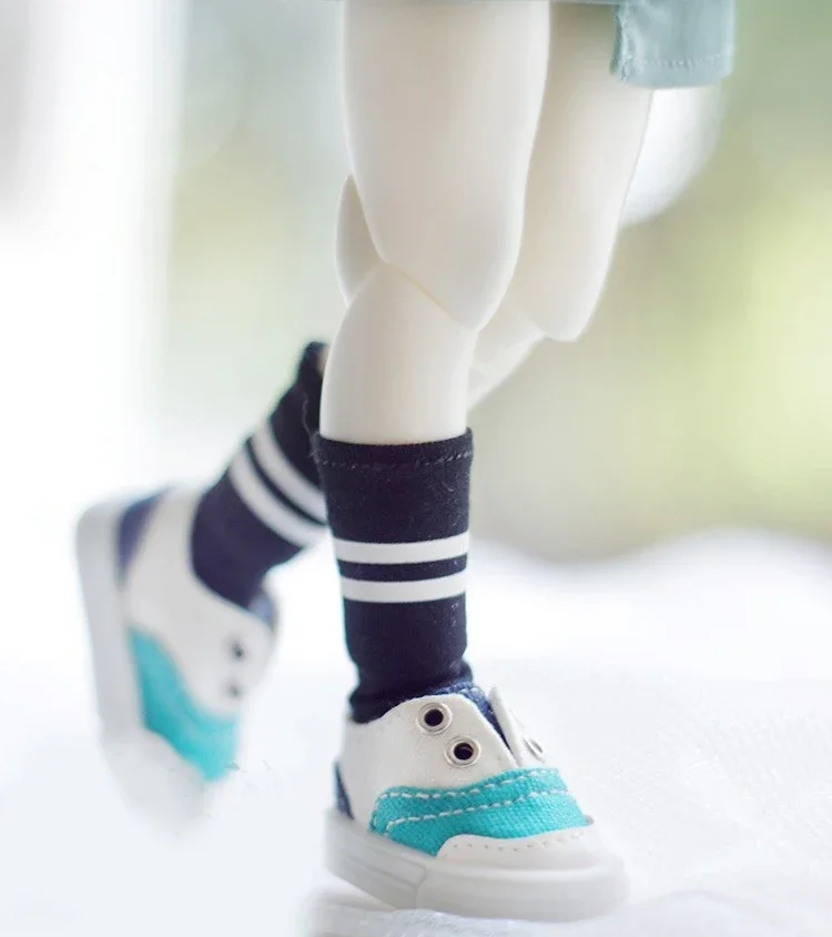 D03-P722 어린이 장난감 BJD DD SD MSD 1/4 1/6 YOSD 액세서리 플랫 풋 캔버스 스포츠 캐주얼 신발 1 쌍