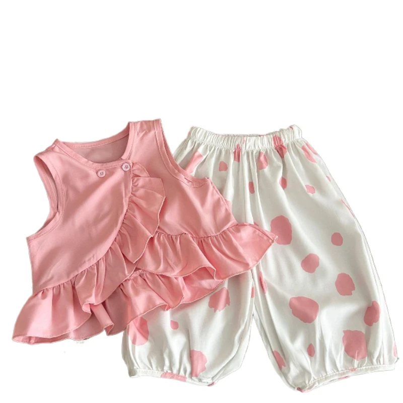 New Summer Baby Girls Clothes Suit Children Cute Vest Shorts 2Pcs/Sets Toddler Clothing Infant Casual Costume Kids Tracksuits
