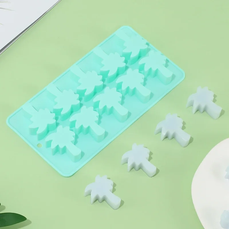 Summer Theme Coconut Palm Tree Silicone Fondant Mold Silicone Cake Mould Chocolate Candy Cake Decorating Tool