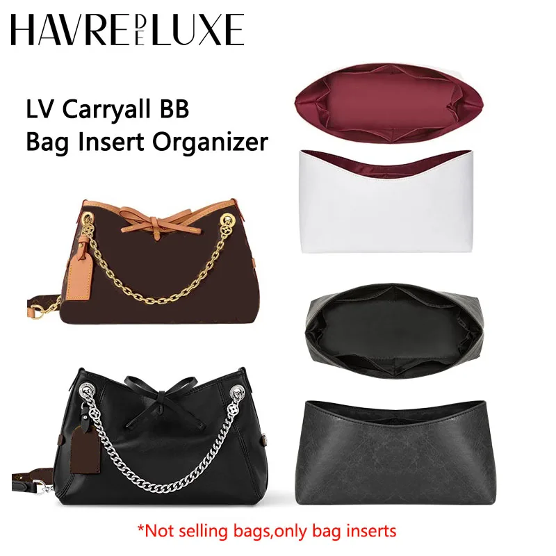 Bag Insert Organizer For LV Carryall BB Female Black Bag Support Bag Organizer for Tote & Purse Bag Accessories