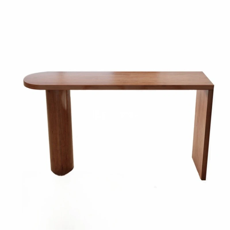 

Nordic log bar table household kitchen dining table integrated partition simple balcony window modern