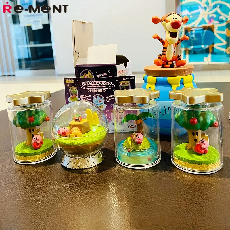 Re-Ment Kirby Star Terrarium Dream Spring Collection Series Blind Box - ของตกแต่งโต๊ะทำงานสำหรับเด็กผู้หญิง ของขวัญวันเกิด