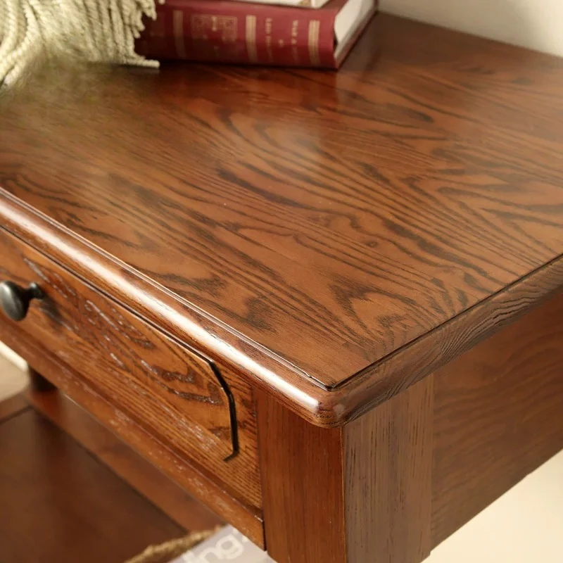 Entrance table retro design ash wood side table size apartment living room bedroom multi-functional cabinet