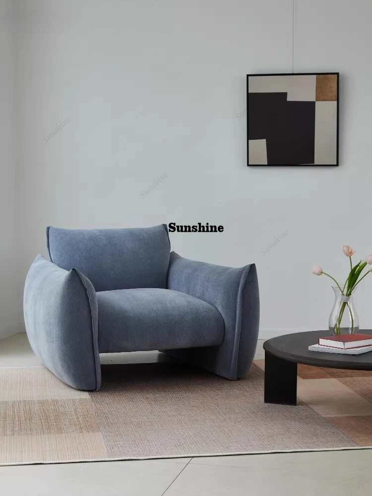 

Home fabric sofa medieval living room high foot straight row chenille lazy double sofa