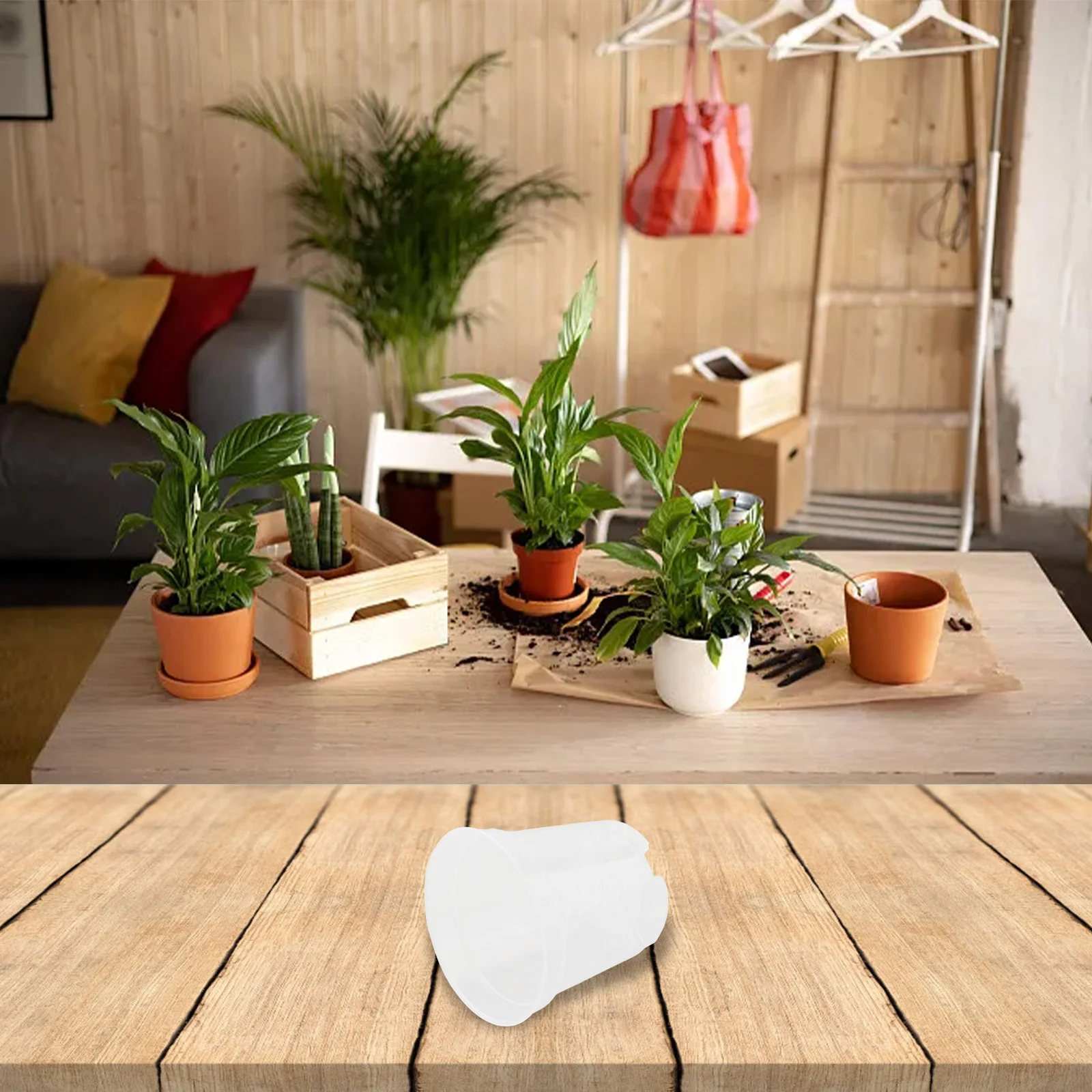 Complete Set of 10 Transparent Nursery Pots for Plants Breathable Design for Optimal Growth and Monitoring Root Health