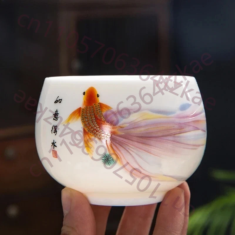 Taza Maestra de Porcelana Blanca Pintada a Mano, Exquisitas Tazas de Té de Cerámica Tradicionales