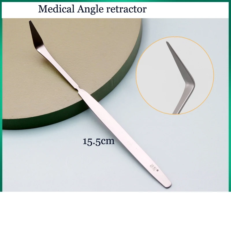 Gancho de tração médica, cirurgia plástica estética, cabeça única, aço inoxidável, ferramenta cirúrgica fosca, instrumento, gancho de tração angular