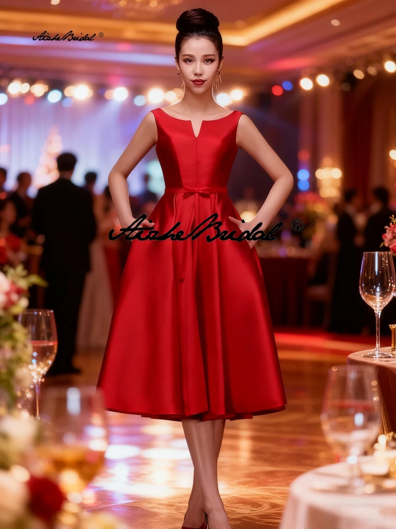 

Вечерние банкетные платья трапециевидной формы больших размеров, простое коктейльное платье Robe De Soiree