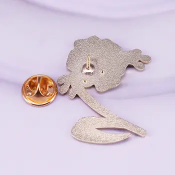 虎百合琺瑯胸針 美麗的花卉金屬徽章 愛麗絲夢幻植物胸針 8 最佳銷售 老虎胸針 - №6