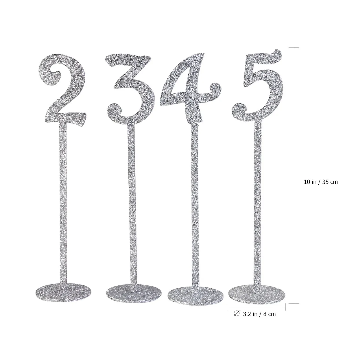 20Pcs Wedding Table Numbers 1 Through 20 with Non Slip Round Base for Reception Seating Chart Table Number Holder Wooden - view 2