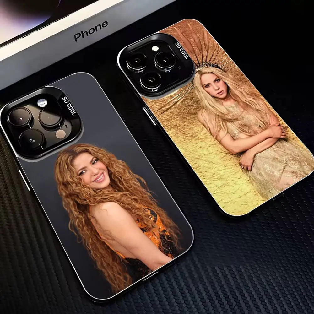 

Singer S-Shakira Phone Case For iPhone17,16,15,14,13,12,11 Plus,Pro Max Black Matte Shockproof Cover