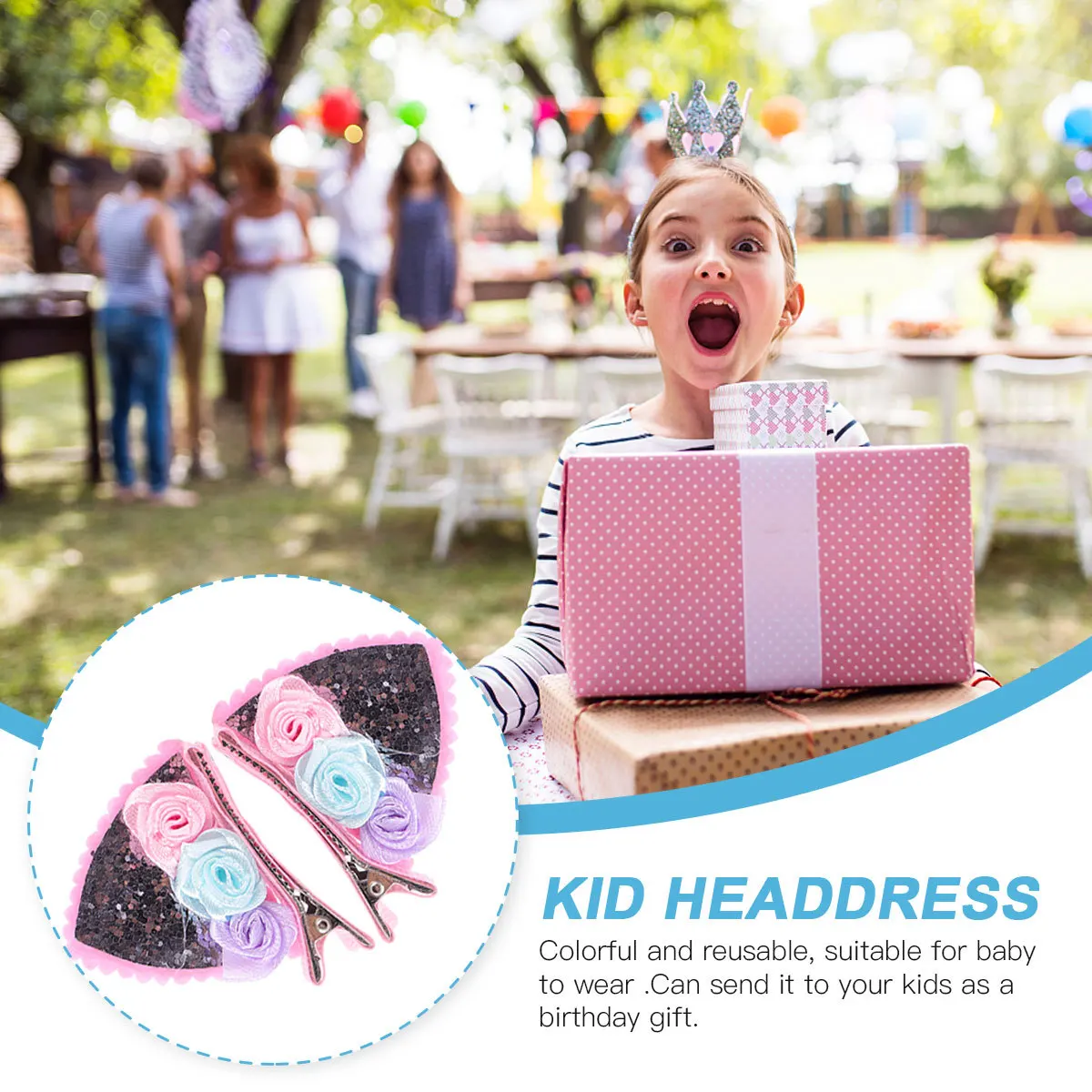 

18Pcs Rabbit Ear Hairpins Reusable Durable Hair Clips for Kids Birthday Party Accessories Hair Clip Kid Headdress