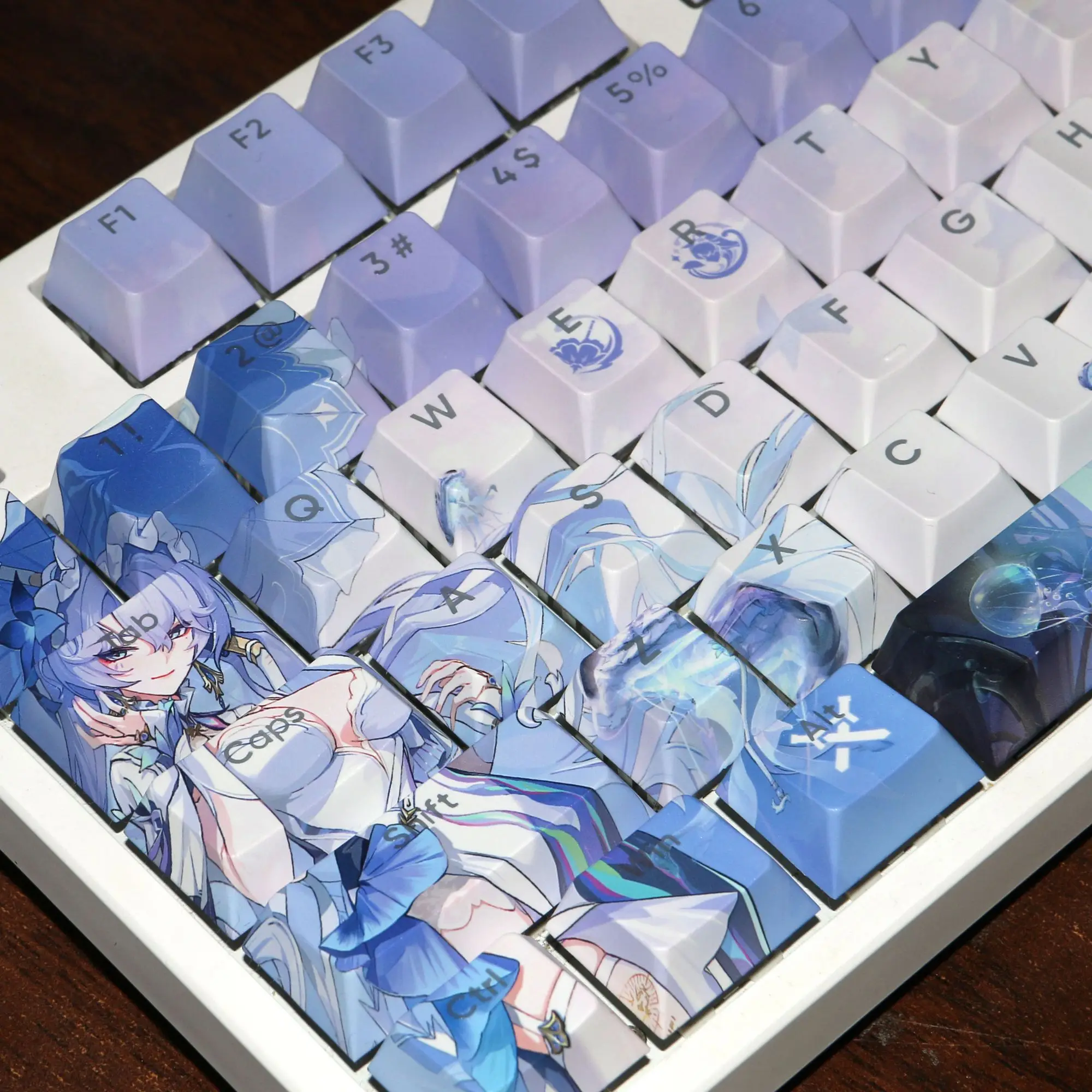 Cantarella Theme Keycap 120 Keys Wuthering Waves Anime Keycaps PBT Cherry Profile Key Cap for Mechanical Keyboard Accessories