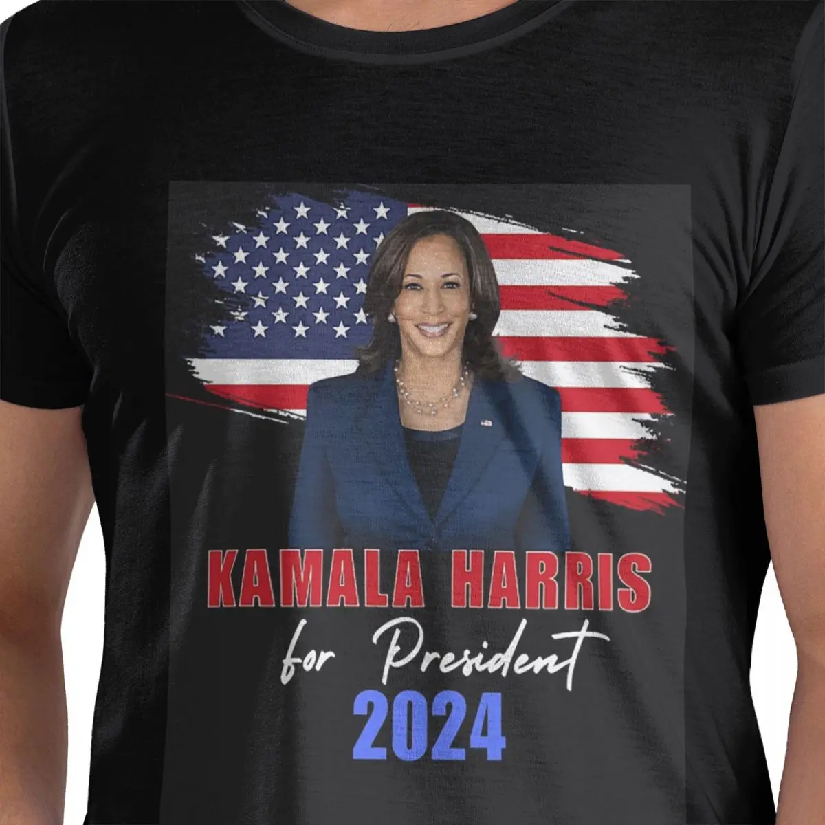 كامالا هاريس للرئيس 2024 تي شيرت للرجال قميص أبيض بحجم ضخم تي شيرت رجالي تي شيرت قصير رقبة مستديرة ملابس الصيف بلايز S-6XL