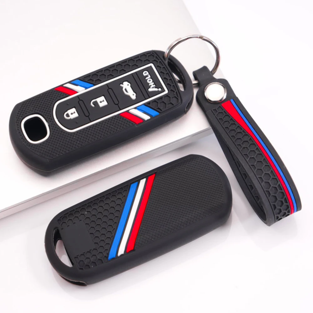 Soft Key Holder With Lanyard For Mazda 3 Axela 6 Atenza CX3 CX5 CX8 CX9 CX30 CX50 CX60 MX5 MX30 Non Slip Precise Fit Stylish