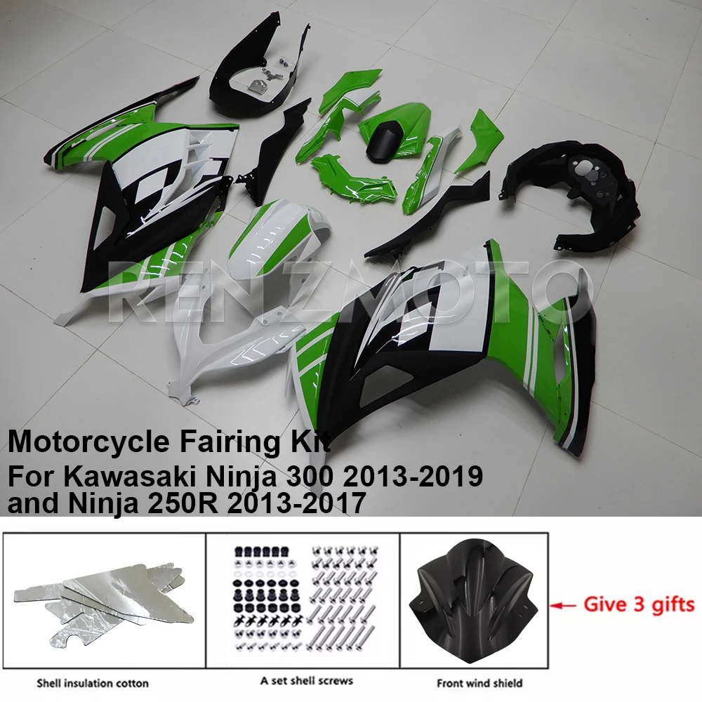 

Motorcycle Fairing Accessory Fit For Kawasaki K0313-103 Ninja 300 2013-2019 and Ninja 250R 2013-2017 Bodywork Decor Set