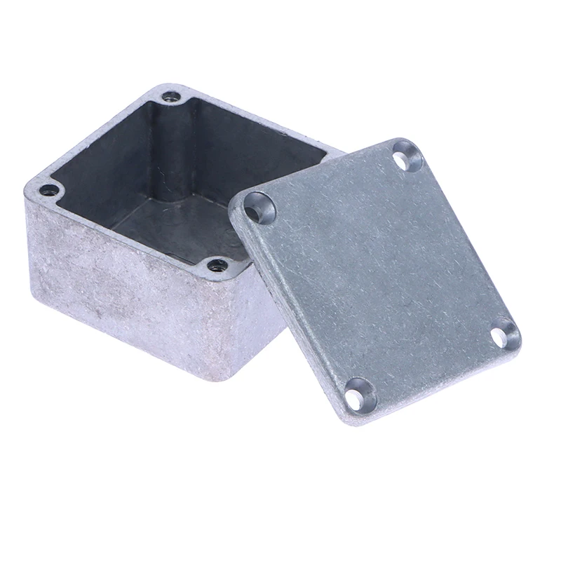 1Pc 5*5*3cm Silver Aluminium Enclosure Electronic Diecast Stompbox Project Box 1590LB Accessories Tool