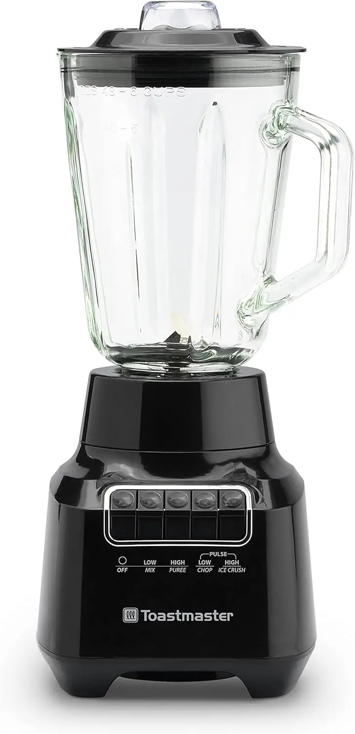 

400 Watt Blender with 48 oz Glass Jar, Black, TM-400BL