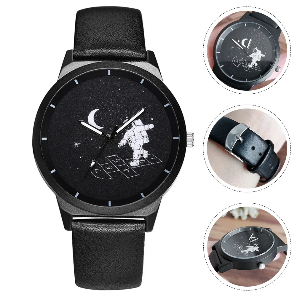 スタイリッシュな宇宙飛行士の腕時計とプレミアムベルト、信頼性の高いムーブメント、ホリデーフェスティバルのギフトに最適です。