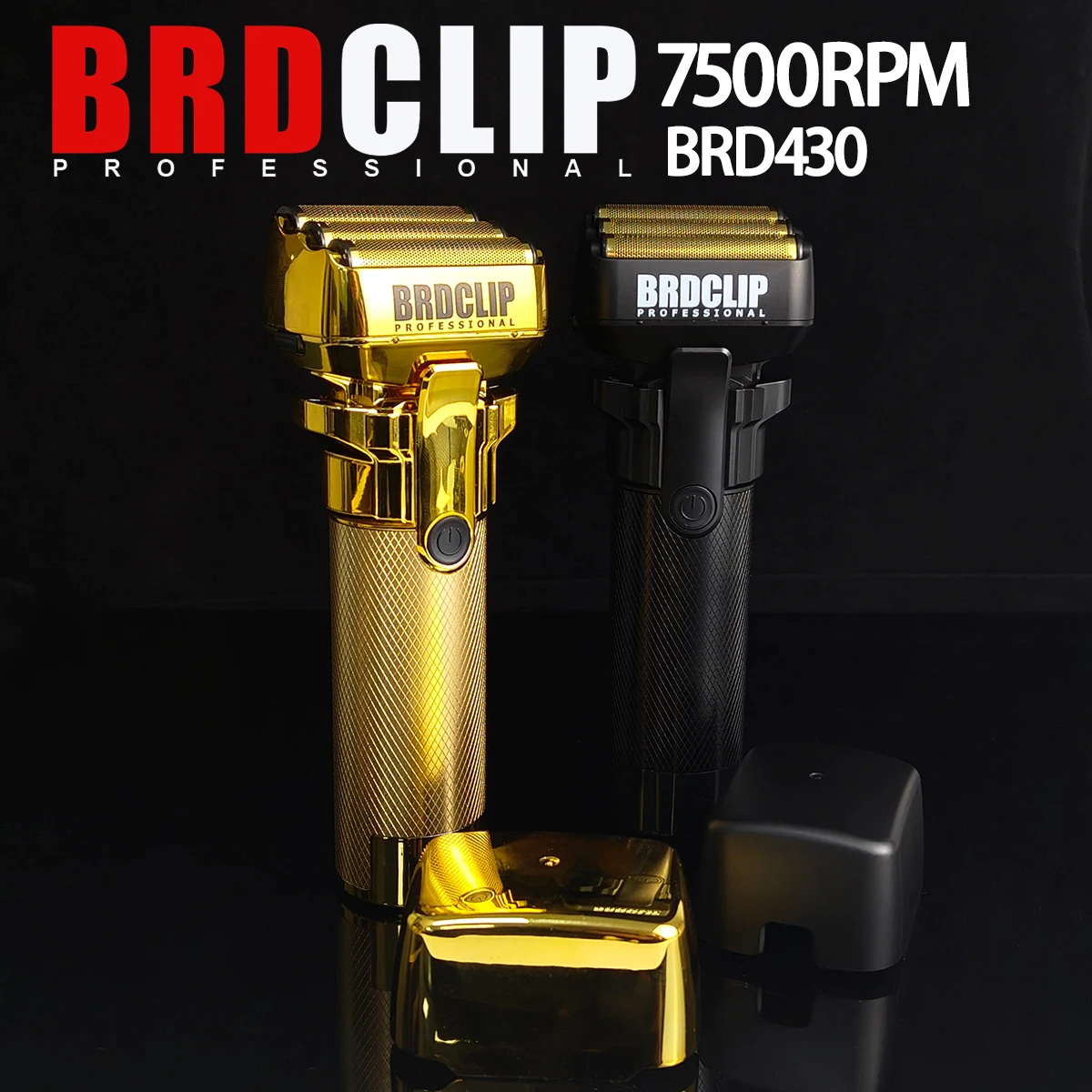 New Professional BRDCLIP 430 7500RPM 3 Knife Head Net Shaver LCD Digital Display Shaver Independent Floating Head with Lock