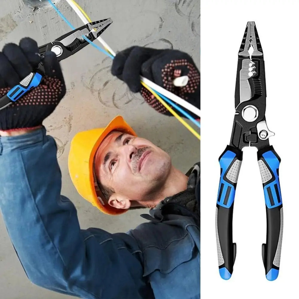 New 9-in-1 Wire Stripper Pliers Multifunctional Portable Wire Crimping Pliers Wire Stripper Tool Wiring Wire Puller