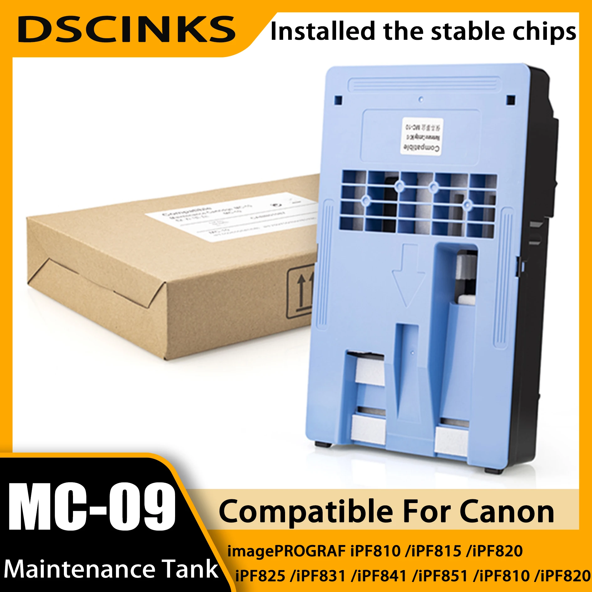 

MC09 MC-09 Картридж для обслуживания, резервуар для отходов чернил для Canon imagePROGRAF IPF810 IPF815 IPF820 IPF825 IPF831 IPF841 IPF851 Pinter