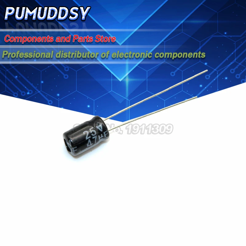 50PCS Higt quality 25V47UF 5*7mm 47UF 25V 5*7 Electrolytic capacitor