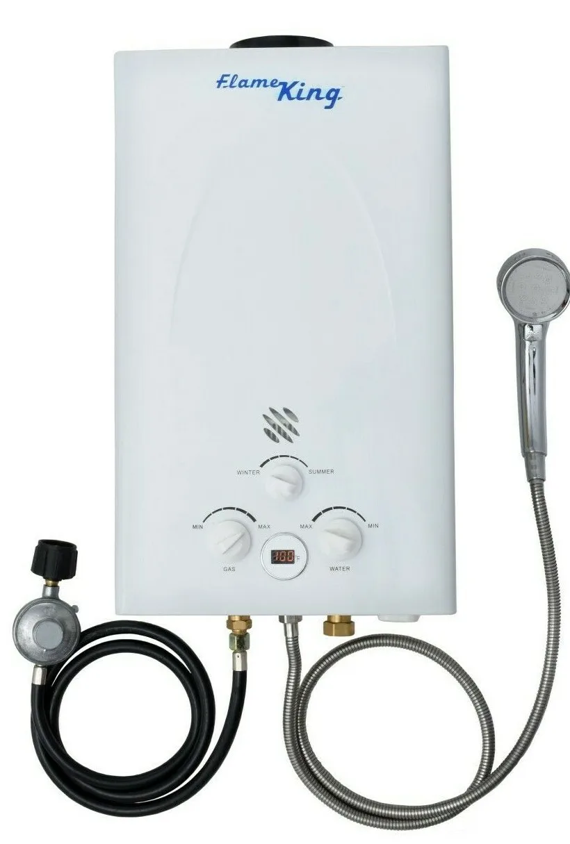

10L 2.64GPM Hot Water Heater Propane Gas Instant Tankless Boiler Shower Kit