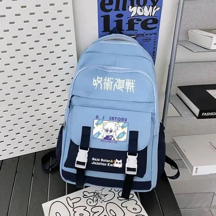 

Дышащая сетка, черный, белый, розовый, синий, дзюдзюцу, кайсен, школьные сумки для подростков, рюкзаки, аниме-игра