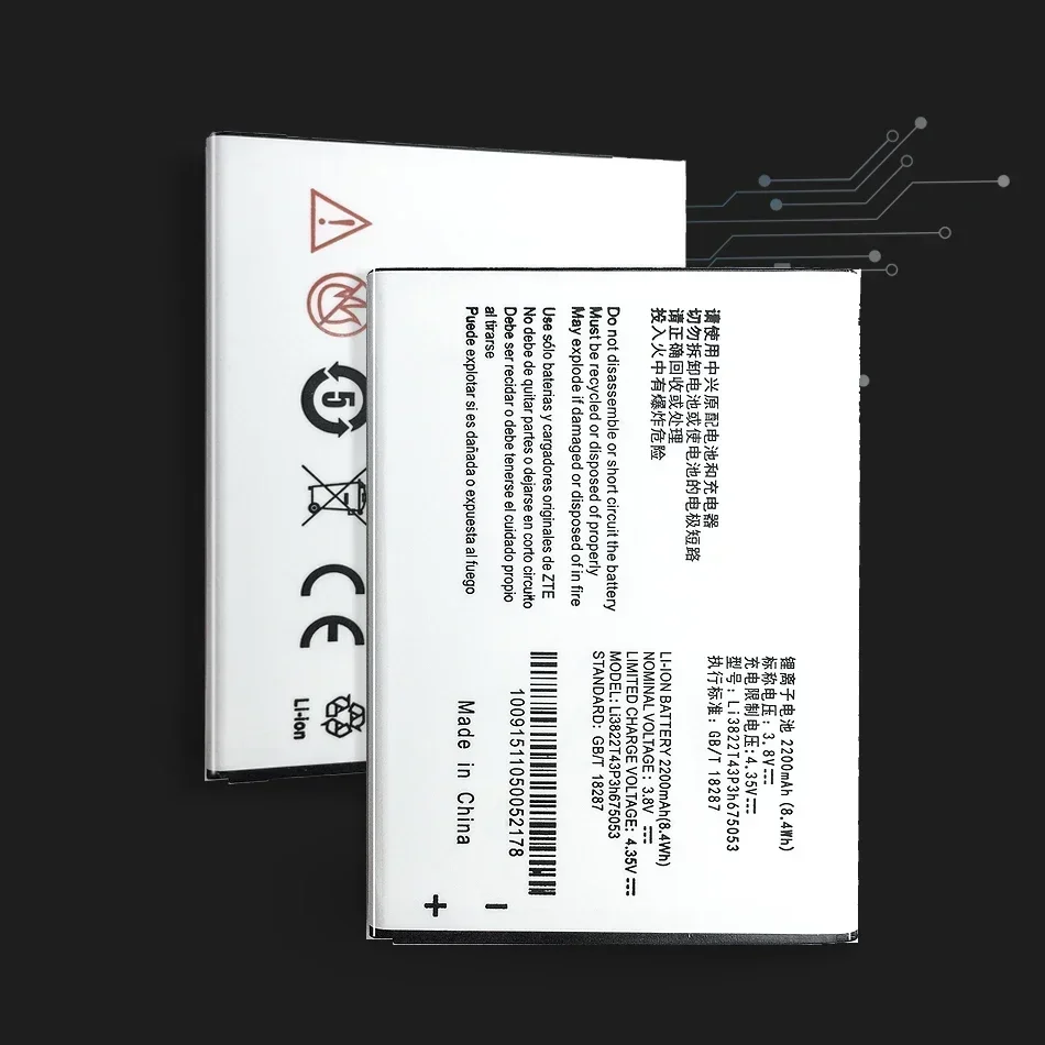 Rechargeable Battery For ZTE Blade, QLux, A430, 3G, 4G, for Beeline Pro, Li3822t43p3h675053