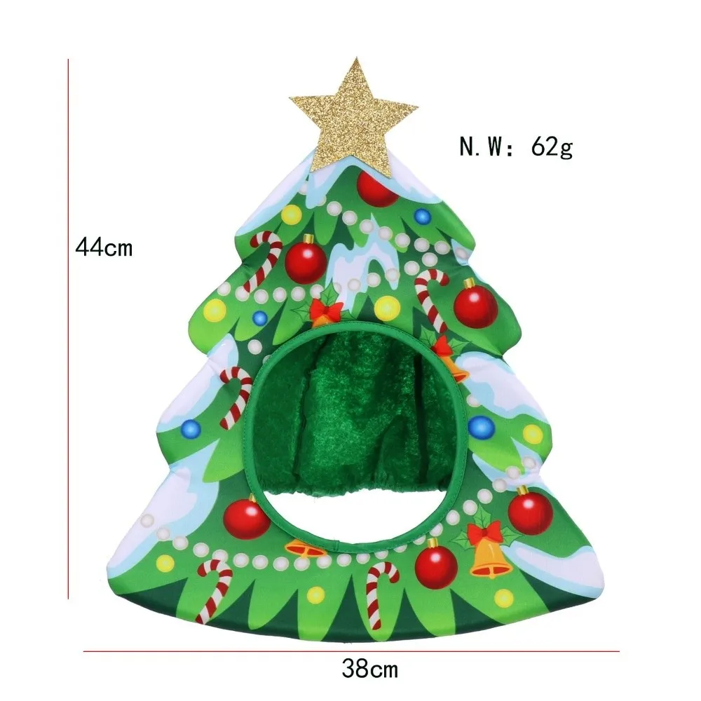 Creative Shaped Christmas Funny Hat Printed Dress Up Xmas Costume Headcover Strawberry Ice Cream Christmas Decoration