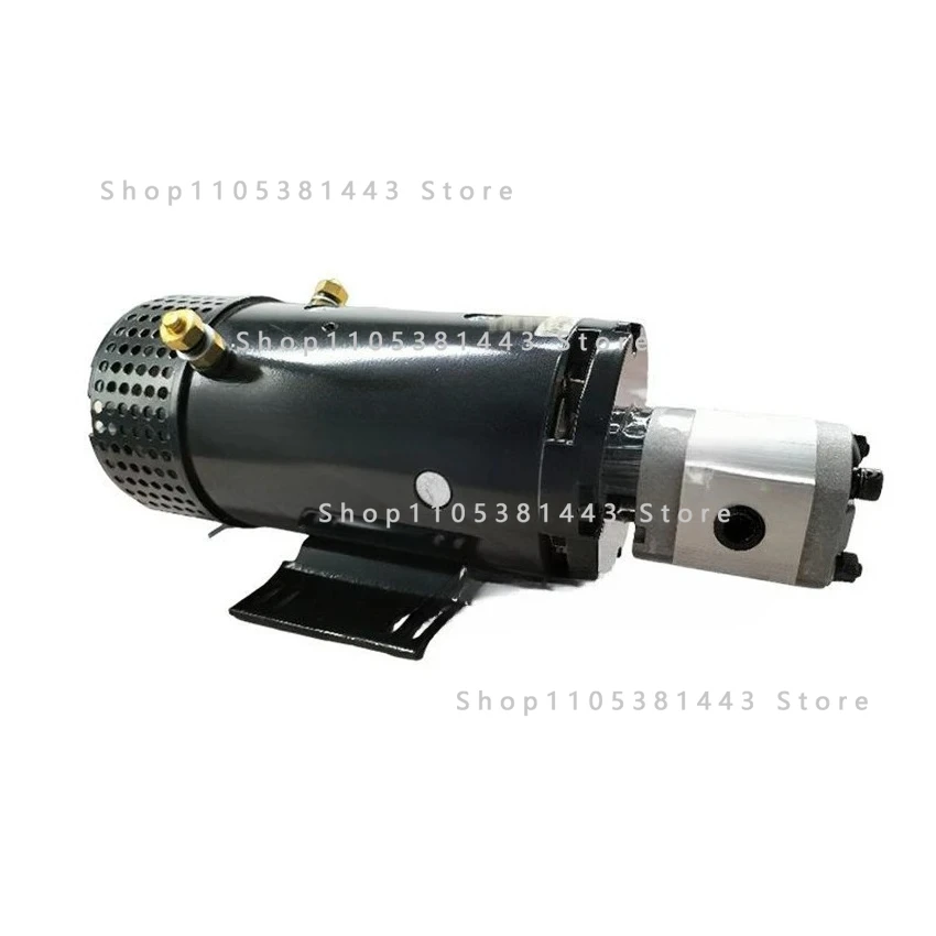 24V 3KW 4KW Hydraulic DC Motor With Gear Pump High Speed 3000RPM Motor Gear Pump 4.3cc Brushed DC Motor