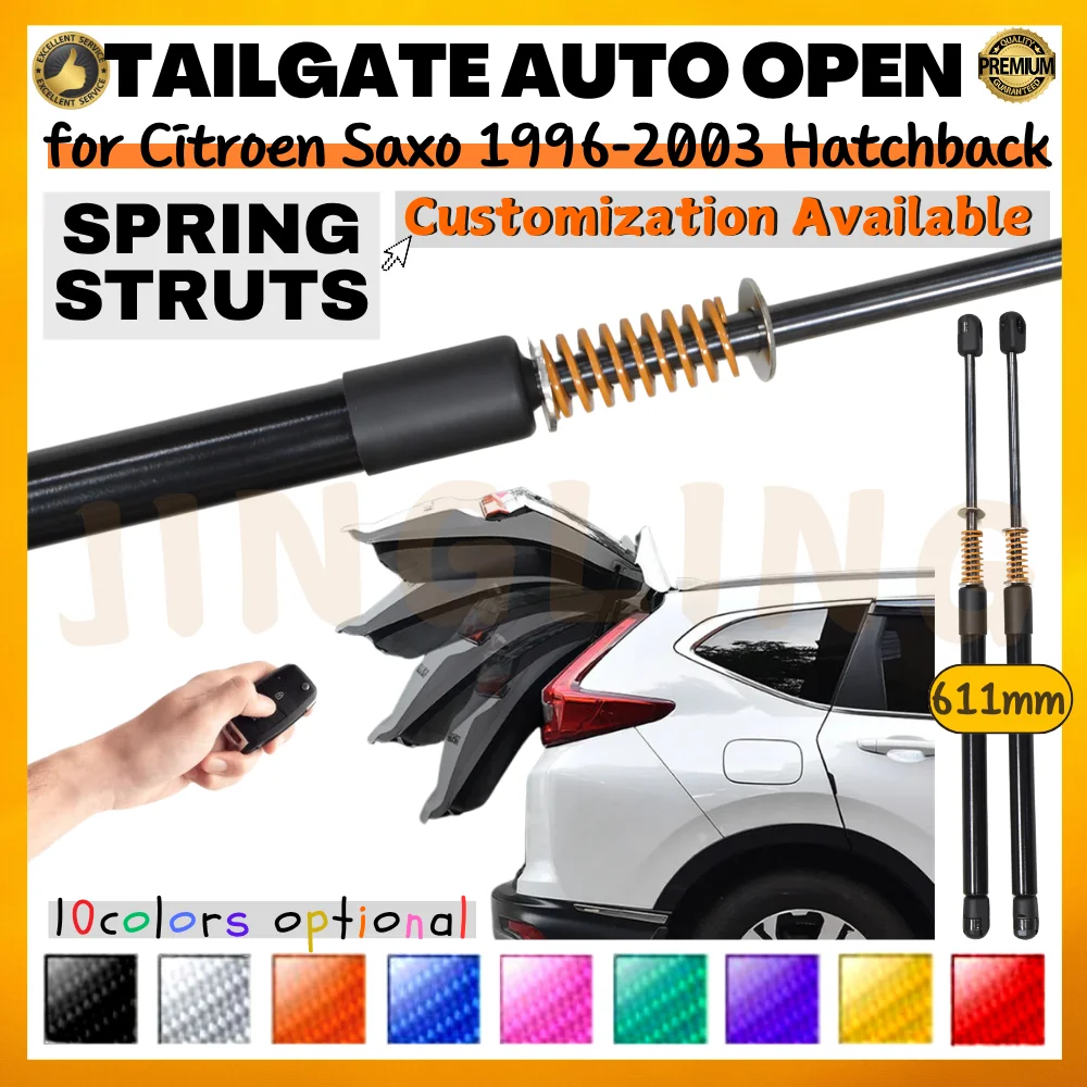 

Qty(2) Trunk Struts with Spring for Citroen Saxo 1996-2003 Hatchback 611MM Rear Tailgate Boot Lift Supports Shock Absorbers
