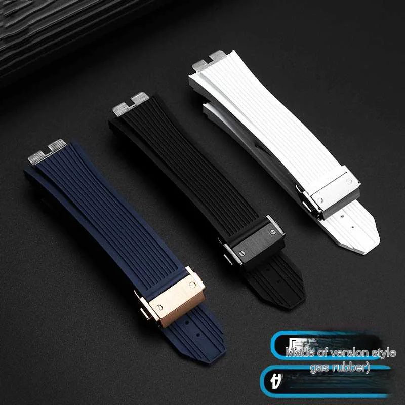 Fluororubber Watch strap For Hublot tattoo SANG BLEU  Hengbao 415 414 Quick release For Men Watchband 28*18mm FKM bracele