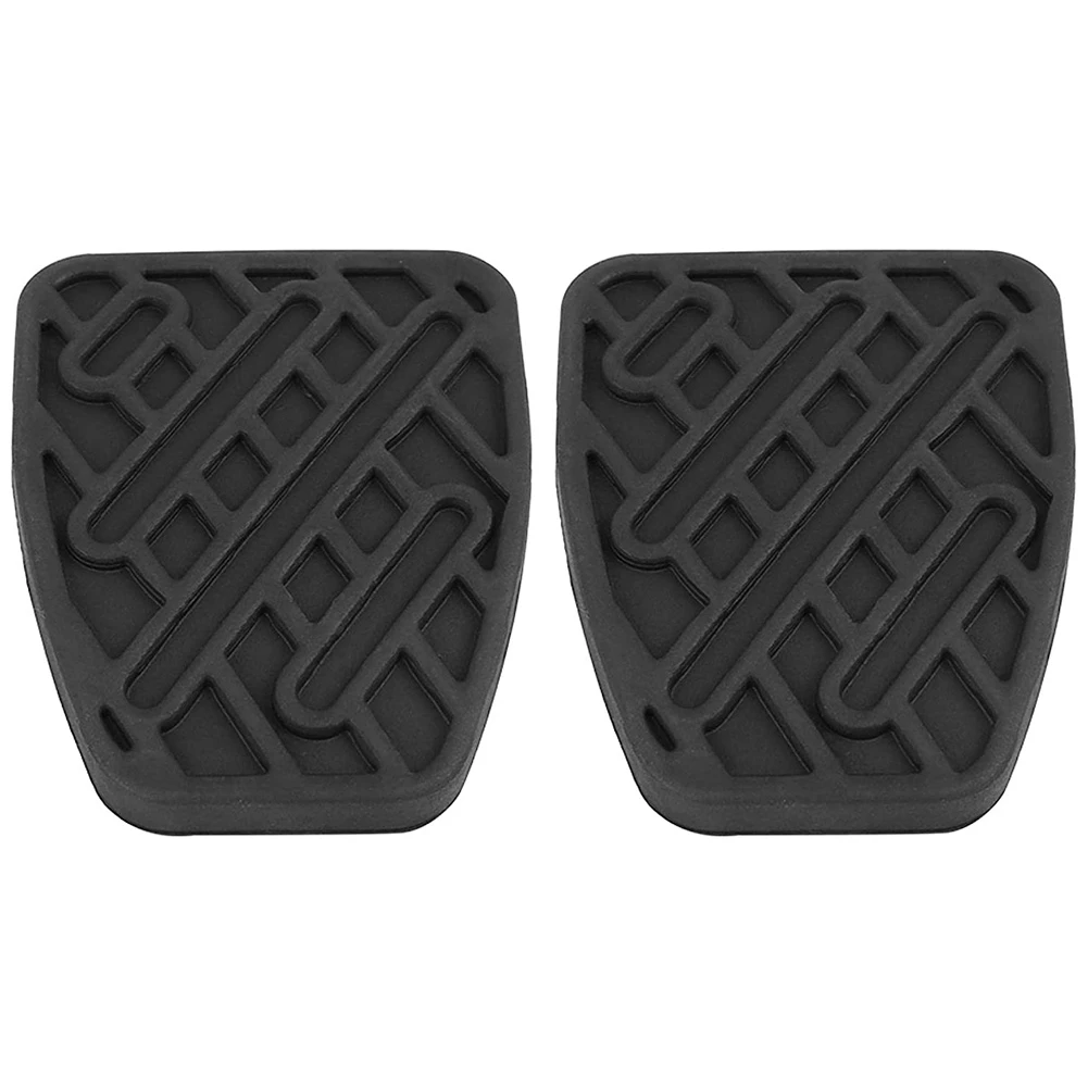 2Pcs 46531JD00A Black Rubber Brake & Clutch Pedal Pad Covers Fit for Nissan Qashqai 2007 2008 2009 2010 2011 2012-2016