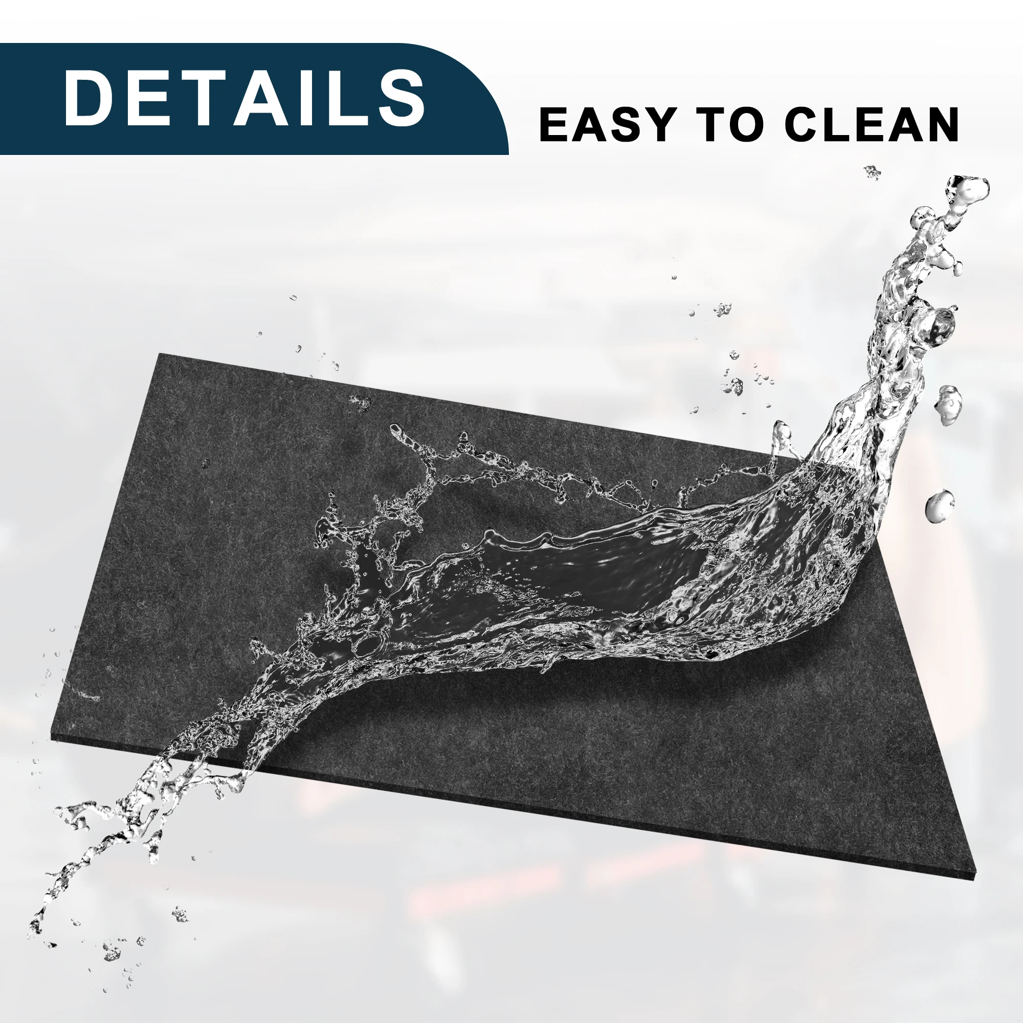 UXCELL Car Oil Spill Mat 152x91cm 100x80cm 184.9x99.8cm Reusable Garage Floor Mat Under Car Backing Absorbent Pad Black