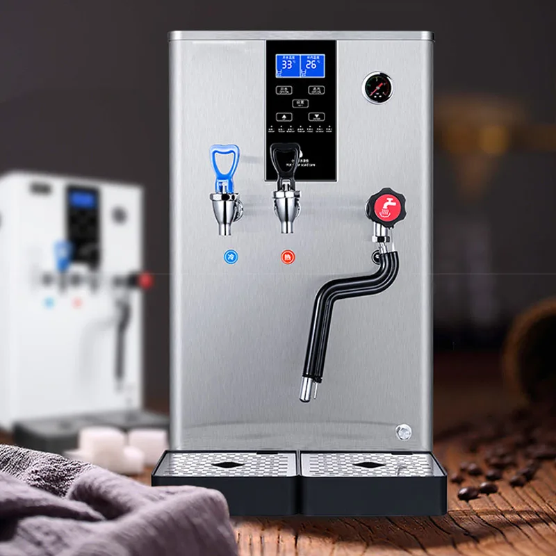 Caldeira de água automática dupla multifuncional da loja do chá do leite da espuma do leite da máquina tudo-em-um do vapor quente e frio da temperatura
