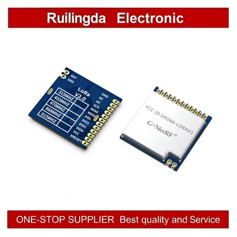 G-NiceRF|LORA1276 FCC ID Certified 868/915MHz 100mW SX1276 4KM High Sensitivity Front End LoRa Module SPI Interface