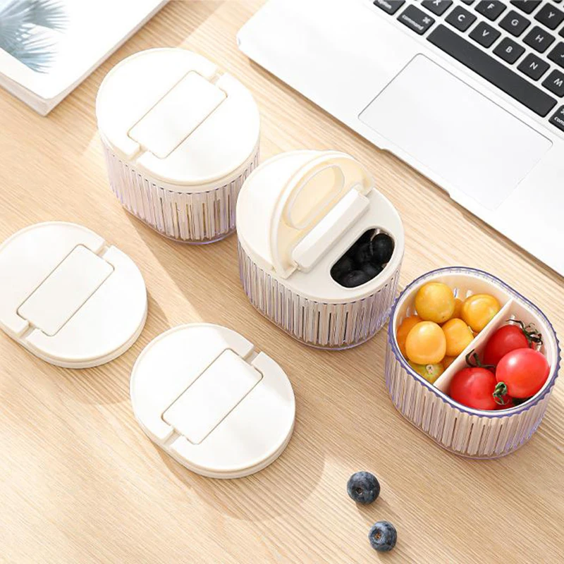 Kitchen Onion Ginger Garlic Storage Box Household Refrigerator With Lid Sealed Compartment Fresh-Keeping Box Sealed Box