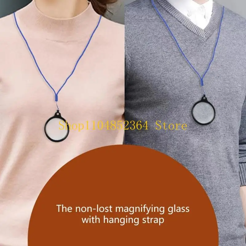 652F Magnification Ergonomic Neck Strap Magnifier Glass for Close Work