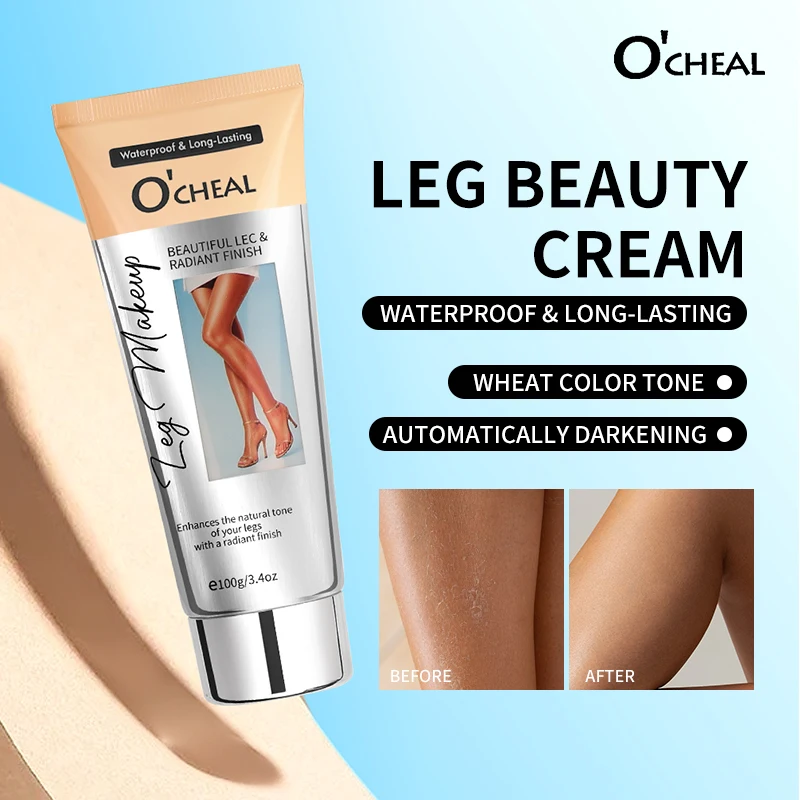 Crema correctora de piernas resistente al agua, 100g, larga duración, incluso tono de piel, base, maquillaje bronceado para el cuidado de las piernas, cosméticos de maquillaje de belleza