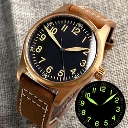 Tandorio Diver 200m Waterproof 39MM CUSN8 Sollid Real Bronzed Pilot Case Dial Automatic Men Watch NH35A PT5000 Movement