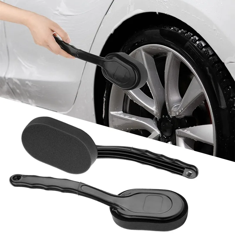 Removable Car Tire Wheel Waxing Polishing Sponge Brush Long Handle Sponge Brushes Washing Cleaning Brush Car Cleaning Tools