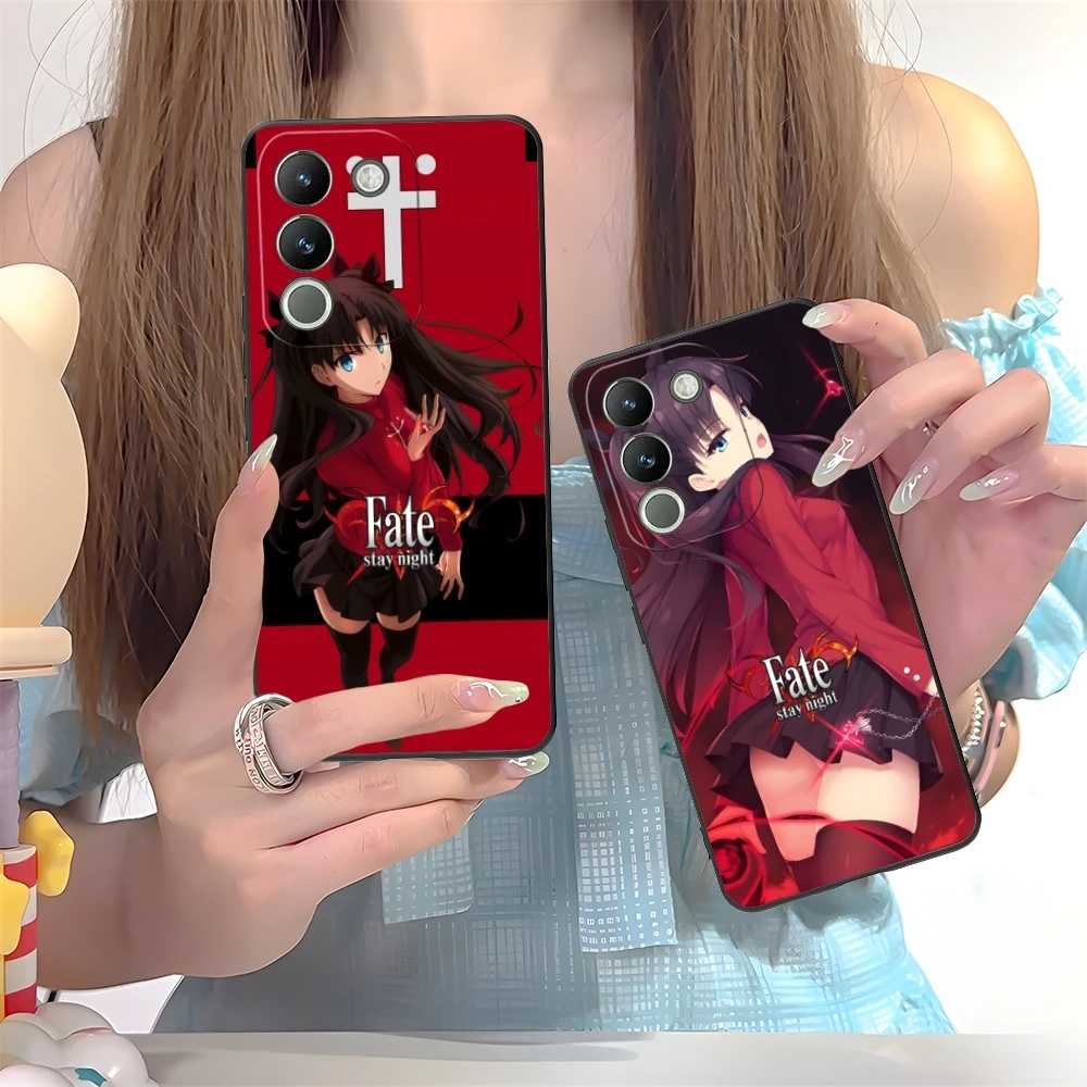 Fate Night Rin Tohsaka Cell Phone Case for VIVO Y95 Y93 Y31 Y20 V19 V17 V15 Pro X60 NEX Black Soft Phone Cover Shell Fate Night Rin Tohsaka Cell Phone Case for VIVO Y95 Y93 Y31 Y20 V19 V17 V15 Pro X60 NEX Black Soft Phone Cover Shell