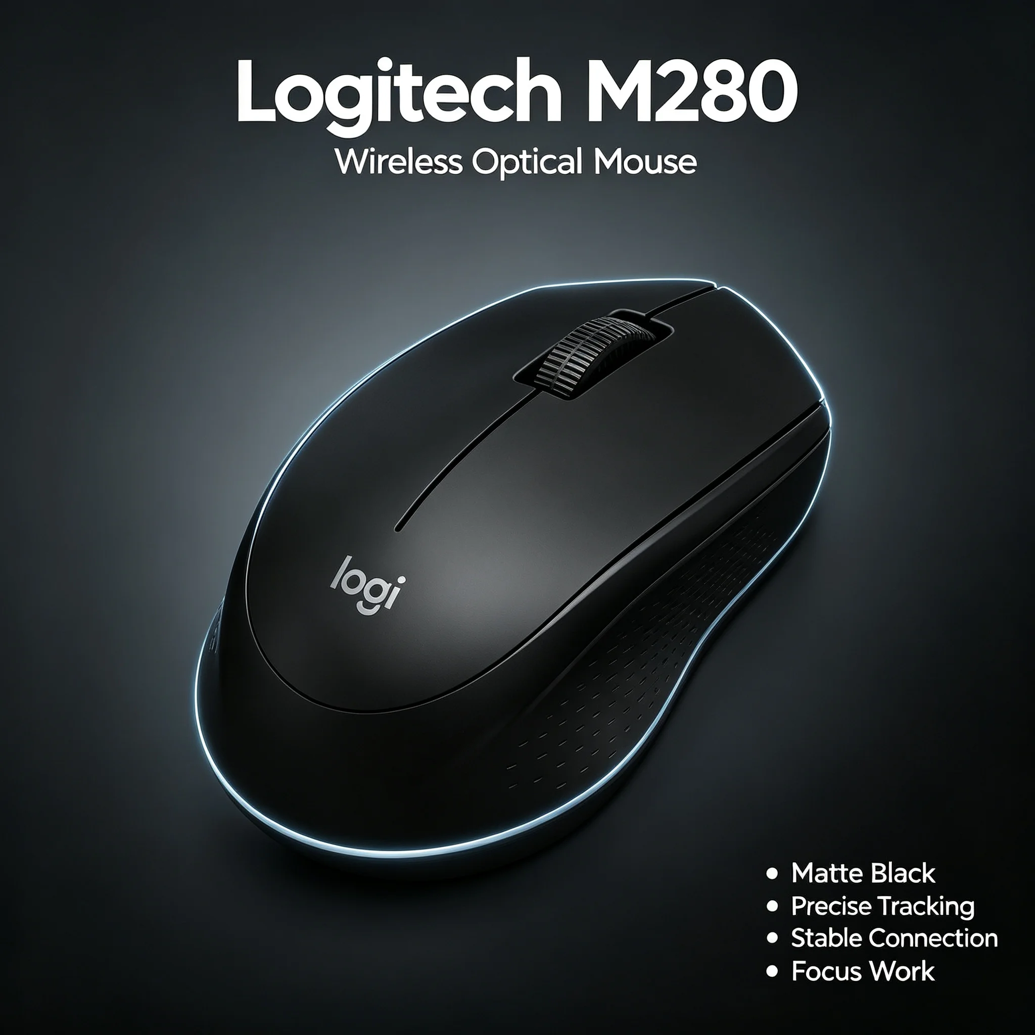 Logitech M280 Essential Office Accessory Wireless Ergonomic Mouse High Precision Optical Mice For PC Notebook Mac